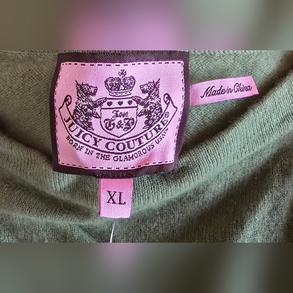 Cashmere Juicy Couture Kelly Green Sweater Dress - Picture 4 of 8